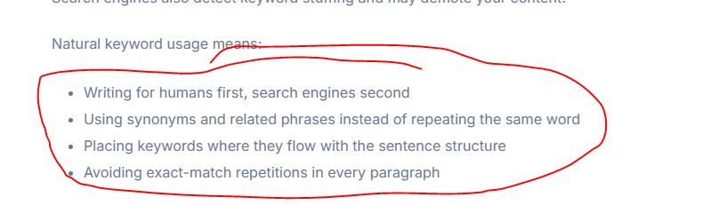 Use Keywords Naturally