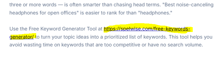Add Internal Links