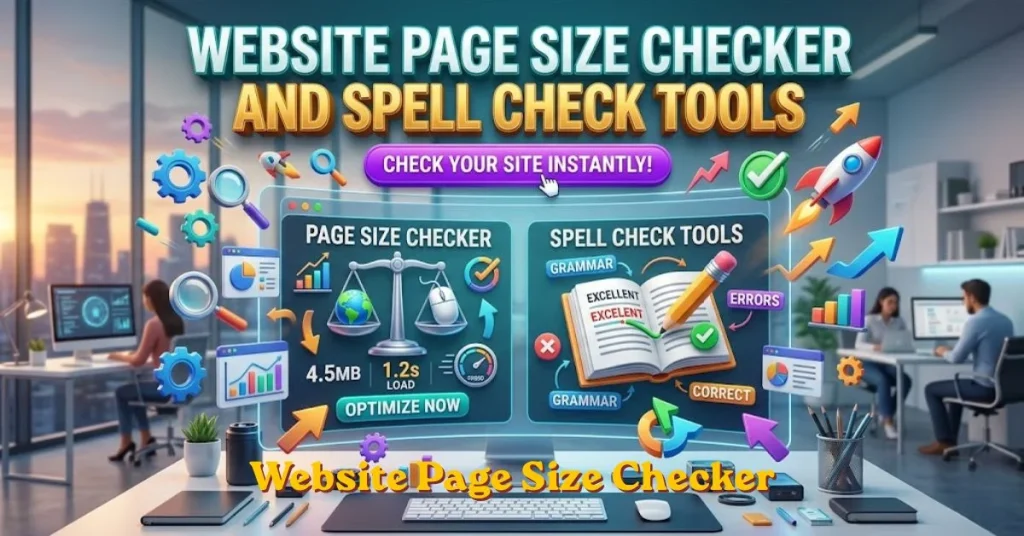 Website Page Size Checker and Spell Check Tools