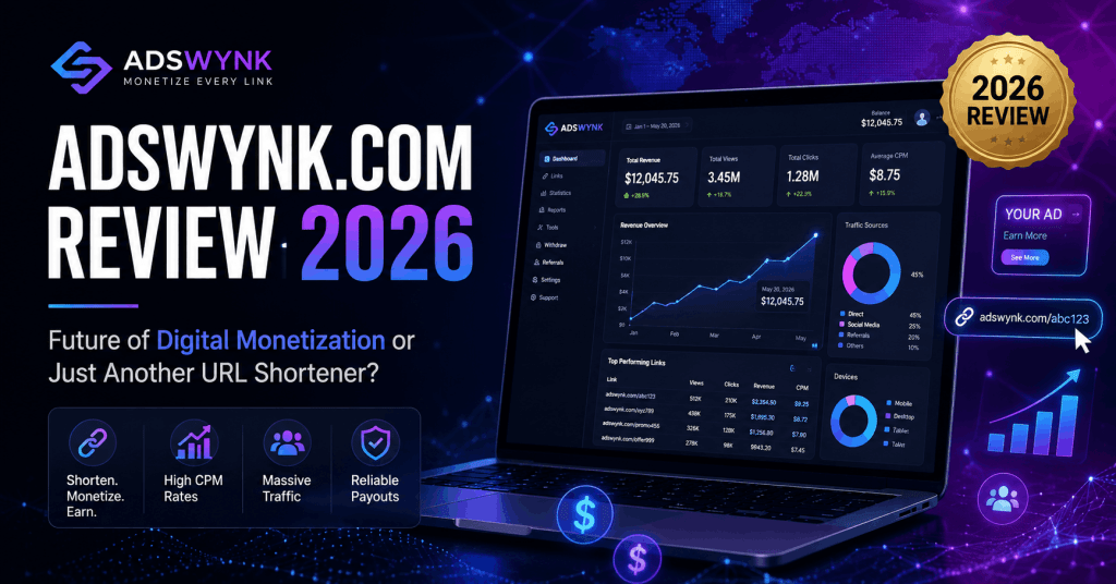 Adswynk.com Review 2026 Is It Legit & Worth Using for Link Monetization